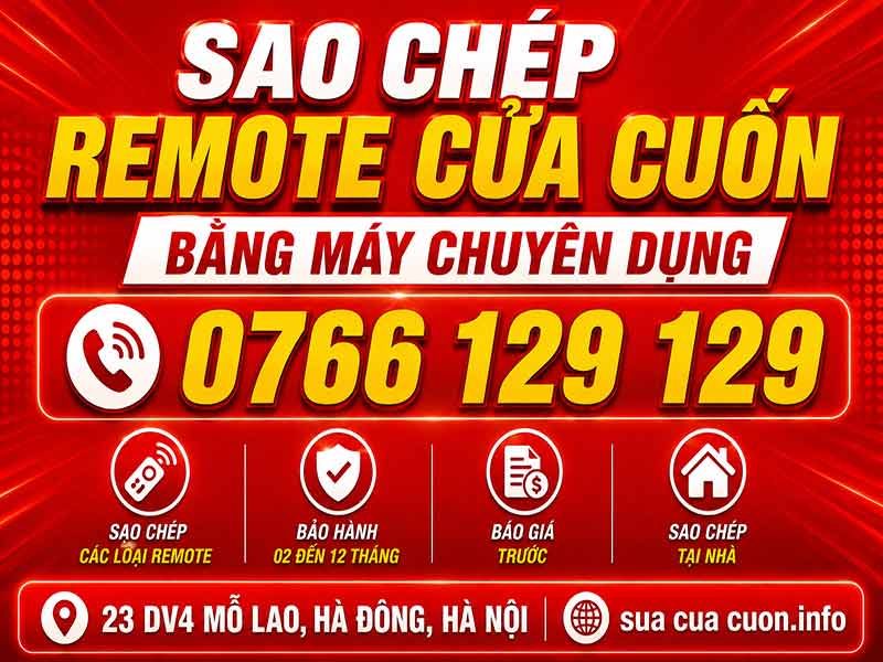 sao chép remote cửa cuốn