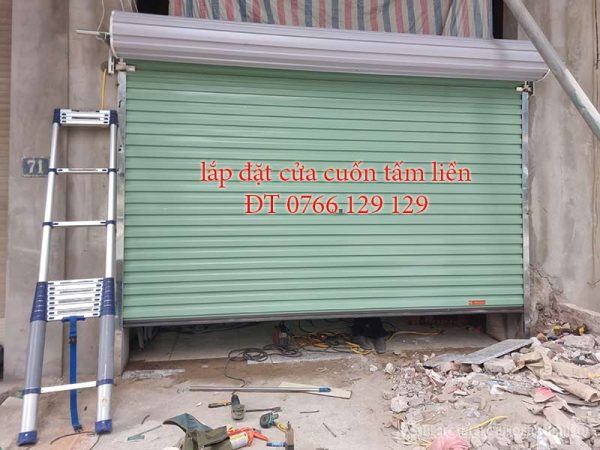Lắp đặt cửa cuốn tấm liền giá rẻ tại Hà nội